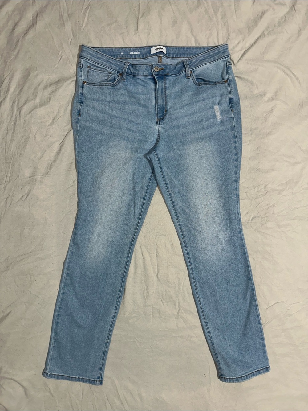 Sonoma Light Blue Women’s Straight Leg Stretch Jeans